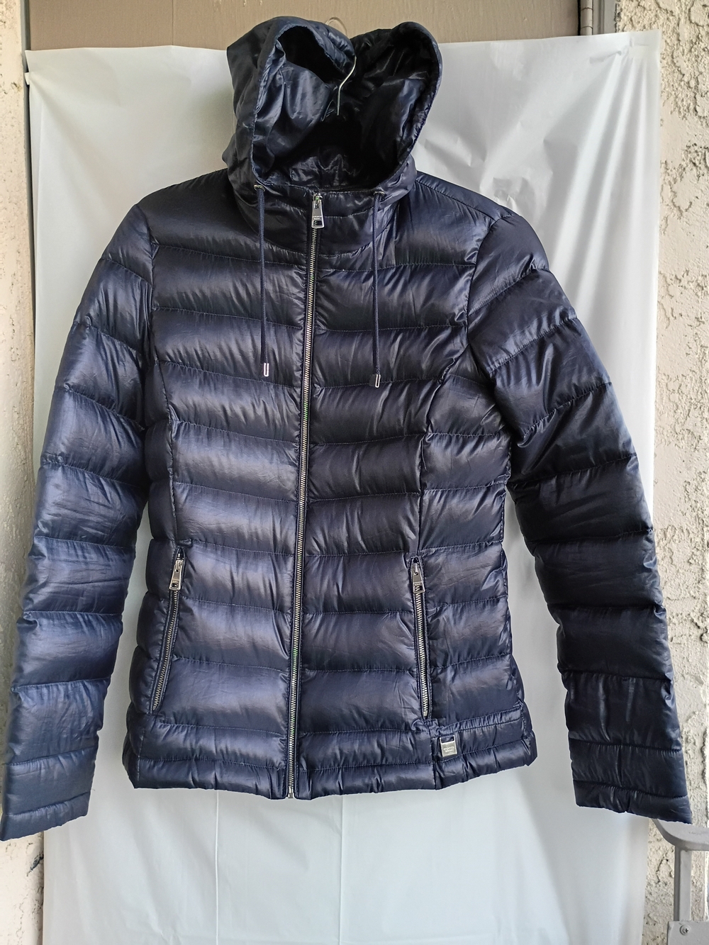 Andrew Marc Lightweight Packable Premium Down Puffer Jacket Navy XS